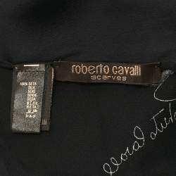 Pre Owned Roberto Cavalli Multicolor Floral Printed Silk Scarf