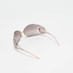 Pre Owned Roberto Cavalli Light Pink Zircone 464S Oversized Sunglasses