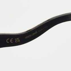 مملوكة مسبقًا Roberto Cavalli Black SRC 055 Snake Square Sunglasses