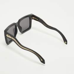 مملوكة مسبقًا Roberto Cavalli Black SRC 055 Snake Square Sunglasses