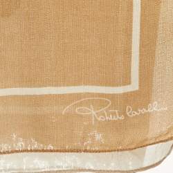 مملوكة مسبقًا وشاح روبرتو كافالي حرير متعدد الألوان