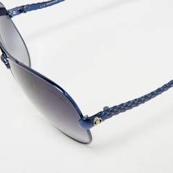 Pre Owned Roberto Cavalli Blue Gradient 792S Adhil Aviator Sunglasses