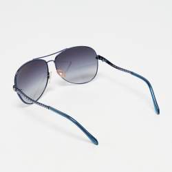 Pre Owned Roberto Cavalli Blue Gradient 792S Adhil Aviator Sunglasses