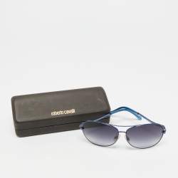 Pre Owned Roberto Cavalli Blue Gradient 792S Adhil Aviator Sunglasses