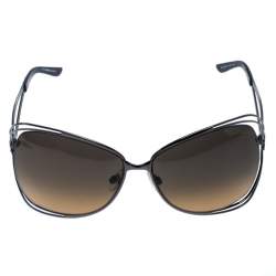 Pre Owned Roberto Cavalli Green Gradient Peonia 526S Oversize Sunglasses