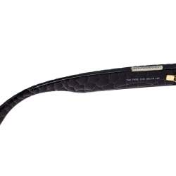Roberto Cavalli Black Croc Embossed/ Grey Gradient 740S Teti Cat Eye Sunglasses