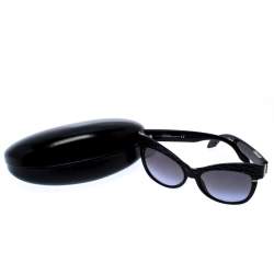 Roberto Cavalli Black Croc Embossed/ Grey Gradient 740S Teti Cat Eye Sunglasses