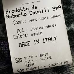 Pre Owned وشاح روبرتو كافالي مزيج كشمير طباعة زهور متعدد الألوان