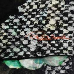 Pre Owned Roberto Cavalli Multicolor Abstract Floral Print Silk Stole