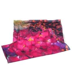 Pre Owned وشاح روبرتو كافالي حرير مورد موف مطبوع