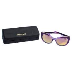 Pre Owned Roberto Cavalli Purple/ Gold Mirrored 888S Mekbuda Cateye Sunglasses