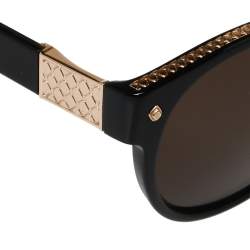Pre Owned Roberto Cavalli Black/ Brown RC956S Round Sunglasses
