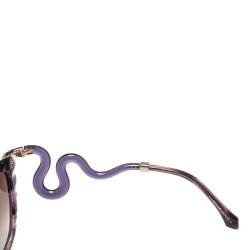 Pre Owned Roberto Cavalli Purple/ Brown Gradient 1038S Castelnuovo Square Sunglasses