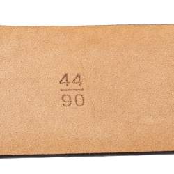 Pre Owned حزام روبرتو كافالي إبزيم شعار جلد ثعبان بني 90 سم