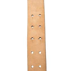 Pre Owned حزام روبرتو كافالي إبزيم شعار جلد ثعبان بني 90 سم