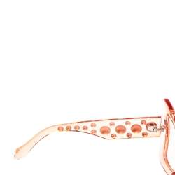 Pre Owned Roberto Cavalli Clear Pink/ Clear RC1055 Fiesole Butterfly Sunglasses