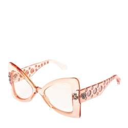 Pre Owned Roberto Cavalli Clear Pink/ Clear RC1055 Fiesole Butterfly Sunglasses