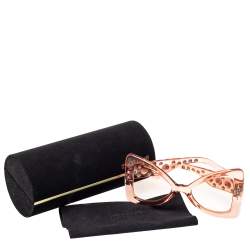 Pre Owned Roberto Cavalli Clear Pink/ Clear RC1055 Fiesole Butterfly Sunglasses