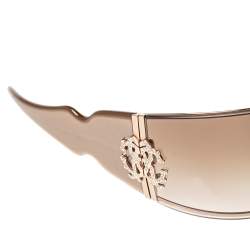 Pre Owned Roberto Cavalli Brown/Beige Acetate Aglaia 245S Gradient Sunglasses