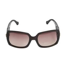 Pre Owned Roberto Cavalli Crystal Embellished / Brown Gradient Aldebaran 804S Square Sunglasses