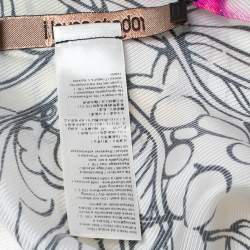 Pre Owned Roberto Cavalli Multicolor Illustration Print Special Edition Silk Scarf