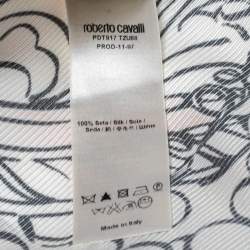 Pre Owned Roberto Cavalli Multicolor Illustration Print Special Edition Silk Scarf