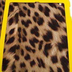 Roberto Cavalli Yellow Leather Logo Buckle Detail Tablet Case