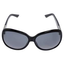 Pre Owned Roberto Cavalli Black Acetate 594S Amarillide Gradient Oversized Sunglasses