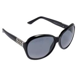 Pre Owned Roberto Cavalli Black Acetate 594S Amarillide Gradient Oversized Sunglasses