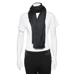 Pre Owned وشاح روبرتو كافالي مودال جاكار مربع نقشة الفهد أسود