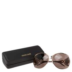 Pre Owned نظارة شمسية روبرتو كافالي كورنيولا 445S  بني بنمط كبير