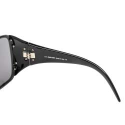 مملوكة مسبقًا Roberto Cavalli Black Celestina Crystal Embellished Shield Sunglasses