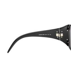 مملوكة مسبقًا Roberto Cavalli Black Celestina Crystal Embellished Shield Sunglasses