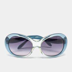 Pre Owned Roberto Cavalli Blue Full Moon 734S Oval Sunglasses