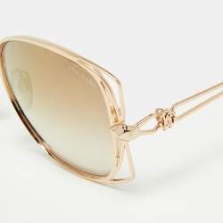 مملوكة مسبقًا Roberto Cavalli Brown/Gold Tone Casentino Square Gradient Sunglasses