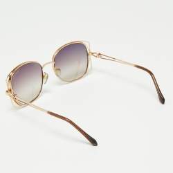 مملوكة مسبقًا Roberto Cavalli Brown/Gold Tone Casentino Square Gradient Sunglasses