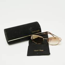 مملوكة مسبقًا Roberto Cavalli Brown/Gold Tone Casentino Square Gradient Sunglasses