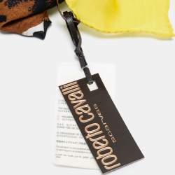 Roberto Cavalli Multicolor Camouflage Print Silk Shawl 