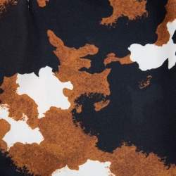 Roberto Cavalli Multicolor Camouflage Print Silk Shawl 