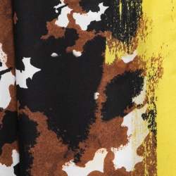 Roberto Cavalli Multicolor Camouflage Print Silk Shawl 
