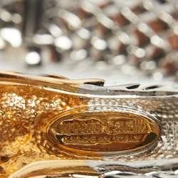 Pre Owned سوار روبرتو كافالي سيربنتي مزخرف ثنائي اللون.