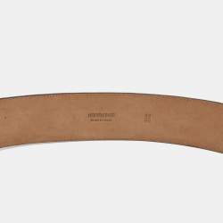 Pre Owned Roberto Cavalli Brown Shimmer Suede Crystals Embellished Snake Buckle Belt 90CM