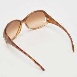 Pre Owned Roberto Cavalli Brown Tortoise Print Oroya Gradient Oversized Sunglasses