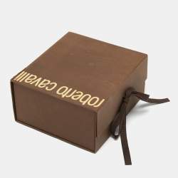 مملوكة مسبقًا Roberto Cavalli Black Floral Print Cashmere Scarf