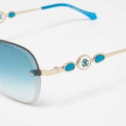 Pre Owned Roberto Cavalli Blue Gradient Stilla 783S Rimless Sunglasses
