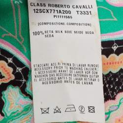 Pre Owned Class by Roberto Cavalli Brown Animal Print Silk Bandeau Scarf & Serpent Scarf Ring