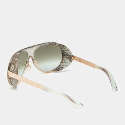 Pre Owned Roberto Cavalli Gold/Green 602S Limited Edition Sunglasses