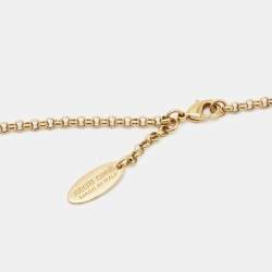 Pre Owned Robero Cavalli Heart Crystals Gold Tone Necklace