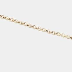 Pre Owned Roberto Cavalli Horn Snake Crystal Gold Tone Necklace