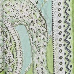 Pre Owned Roberto Cavalli Green Snake Print Silk Stole 